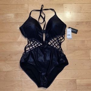 Kenneth Cole Push Up One Piece Cut Out